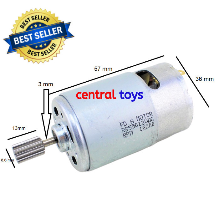 Ready dinamo gearbox mobilan aki anak/part motor/dinamo mobilan aki 12V