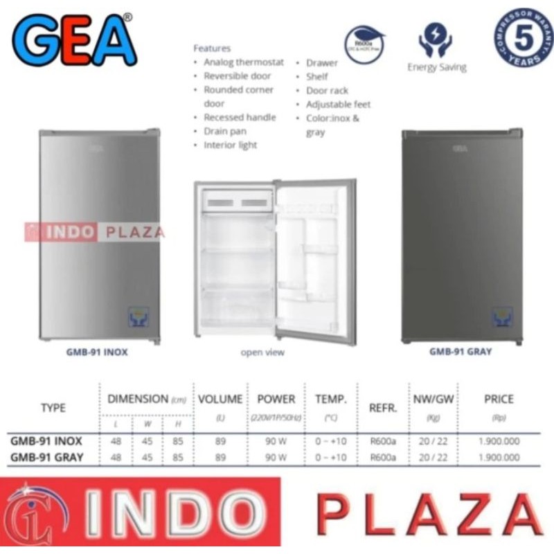 KULKAS GEA MINI BAR PORTABLE GMB 91 (KHUSUS MEDAN)