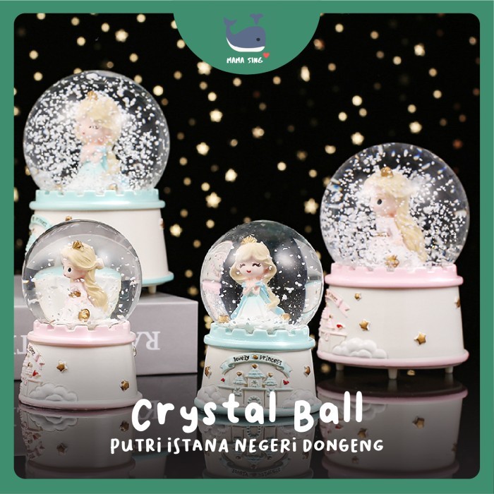 Terlaris Mama Sing Bola Kristal Salju Istana Fairytale Princess Cantik Unik