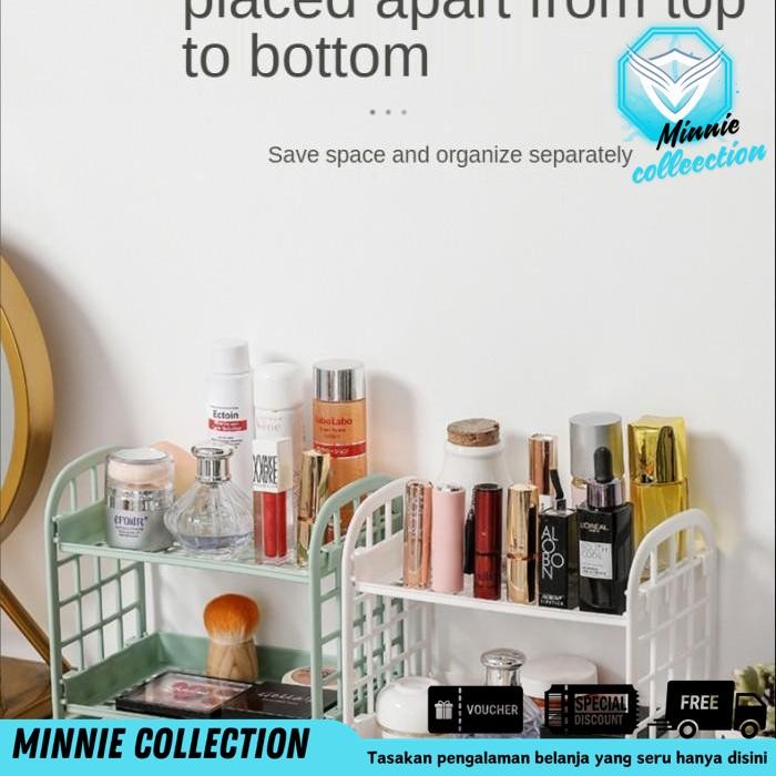 

RAK MINI MEJA 2 SUSUN TINGKAT KECIL KERJA KANTOR STASIONERY KOSMETIK POPULER