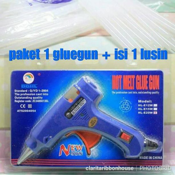 

ORIGINAL GlueGun Plus Lem 12pcs Paket Gluegun Lem fgk-24