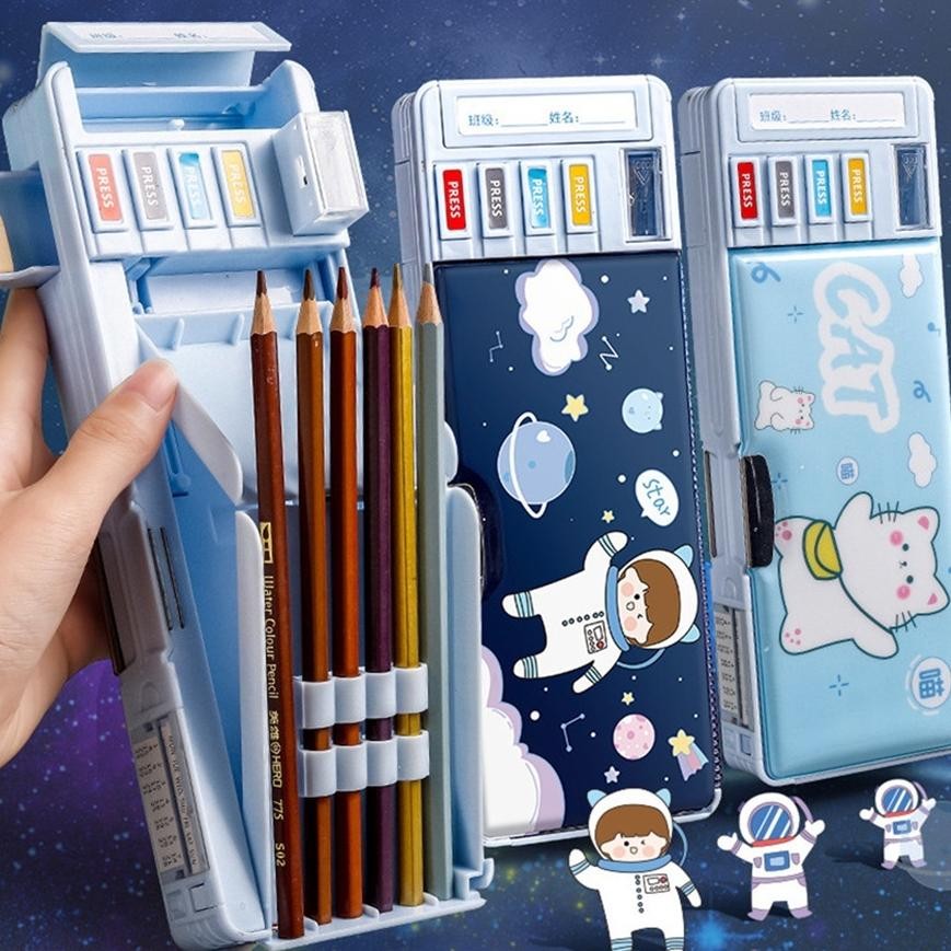 

COD Kapasitas Besar Tempat Pensil Multifungsi, Kotak Pensil Lucu Motif Dinosaurus / Unicorn /Astronot Cocok Untuk Anak-anak GV23