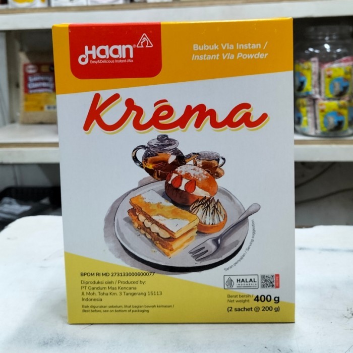 

Haan Krema Vla Instant 400g (Gratis MRJELLY Ekonomis 1)