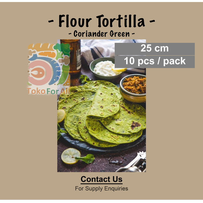 

FLOUR TORTILLA - 25cm - 10pcs -KULIT KEBAB-VEGAN-NO SUGAR- VARIANTS