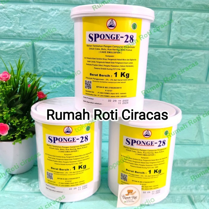 

SP MERK SPONGE 28 BAHAN PENGEMBANG MAKANAN ELMUSIFIER KEMASAN 1KG SP28