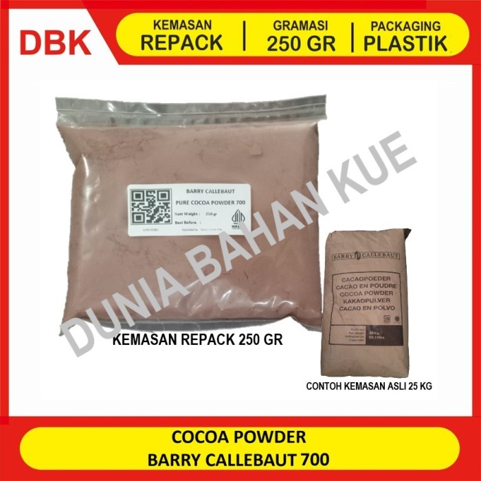 

PURE COCOA POWDER ex. BARRY CALLEBAUT. BUBUK COKLAT MURNI 250 gr