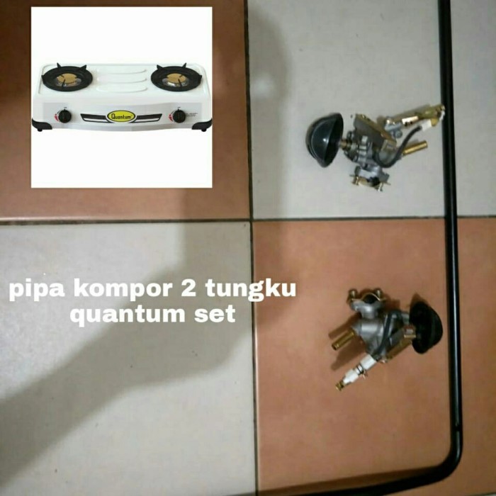 pipa kompor quantum 2 tungku SET