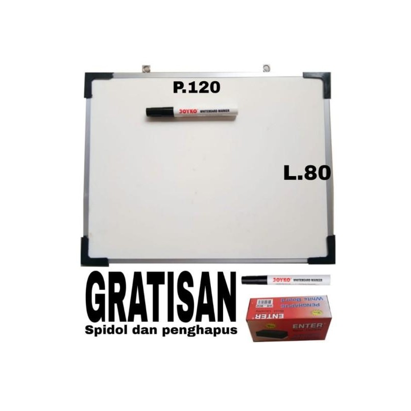 

Whiteboard Papan Tulis 120X80