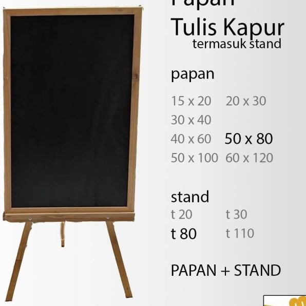 

Papan Tulis Kapur Hitam Blaboard Papan Ukuran 50 X 80 Standing 80