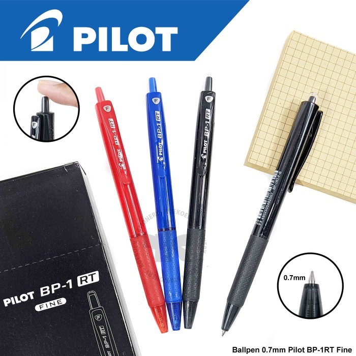 

Gramedia Cirebon - PILOT BALLPEN BP-1 RT MEDIUM SET-3 MIX (BK. BL. RD)