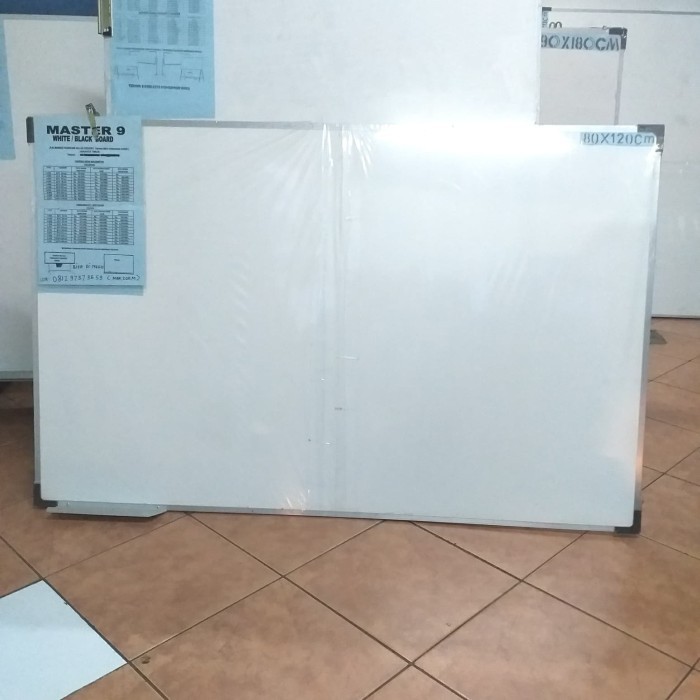 

Ready White Board 80x120 cm satu muka gantung non magnetik