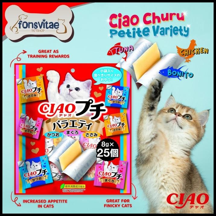 Ciao Churu Petite Variety Isi 25Pcs - Snack Kucing