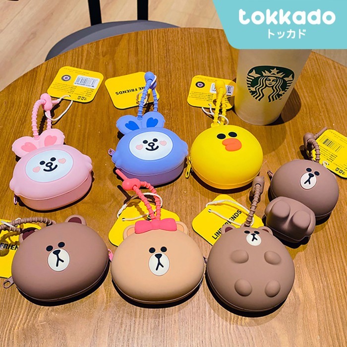 MURAH TOKKADO Line Friends Coin Purse Dompet Koin Mini Cute Lucu Original