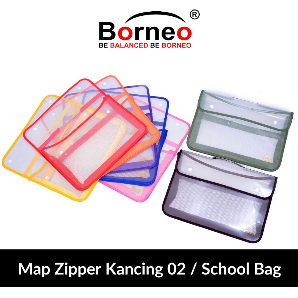 

Borneo Map Resleting Zipper Bag Plastik Jaring 02