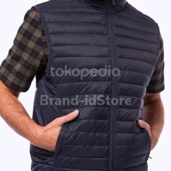 Wood Jaket Rompi Pria Slimfit Outdoor Vest Navy