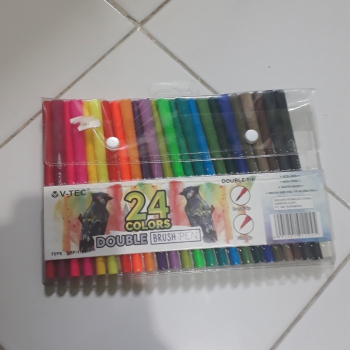 

Ba V-Tec Pen Brush 24 Warna/ Double Brush Pen 24 Colour