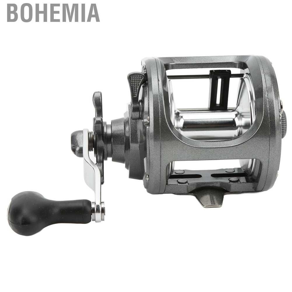 Reel Pancing Drum Trolling Logam Bohemia BC9000L, Reel Pancing Baitcasting Kecepatan 3.6:1 Tangan Ki