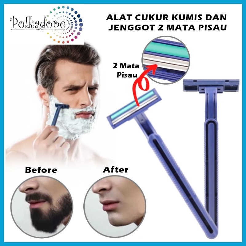 Alat Cukur/Pisau Cukur/Cukuran Kumis Jenggot 3 Mata Silet (Pcs)