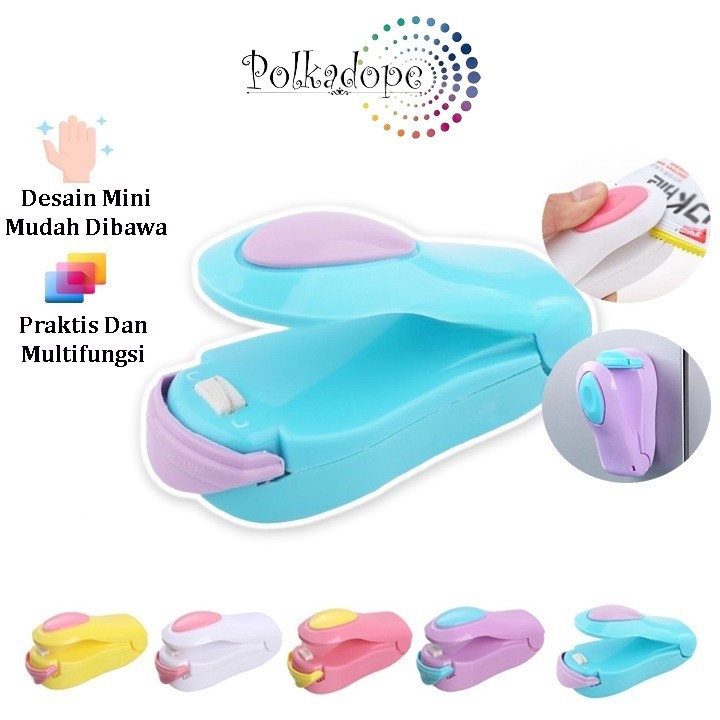 Alat Perekat Plastik Mini/Alat Pres Mini/Mini Hand Sealer - Putih