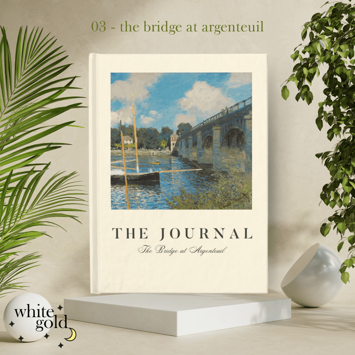 

Sale Journal / Notebook A5 Hardcover Monet Art - Aesthetic Artsy - By White Gold