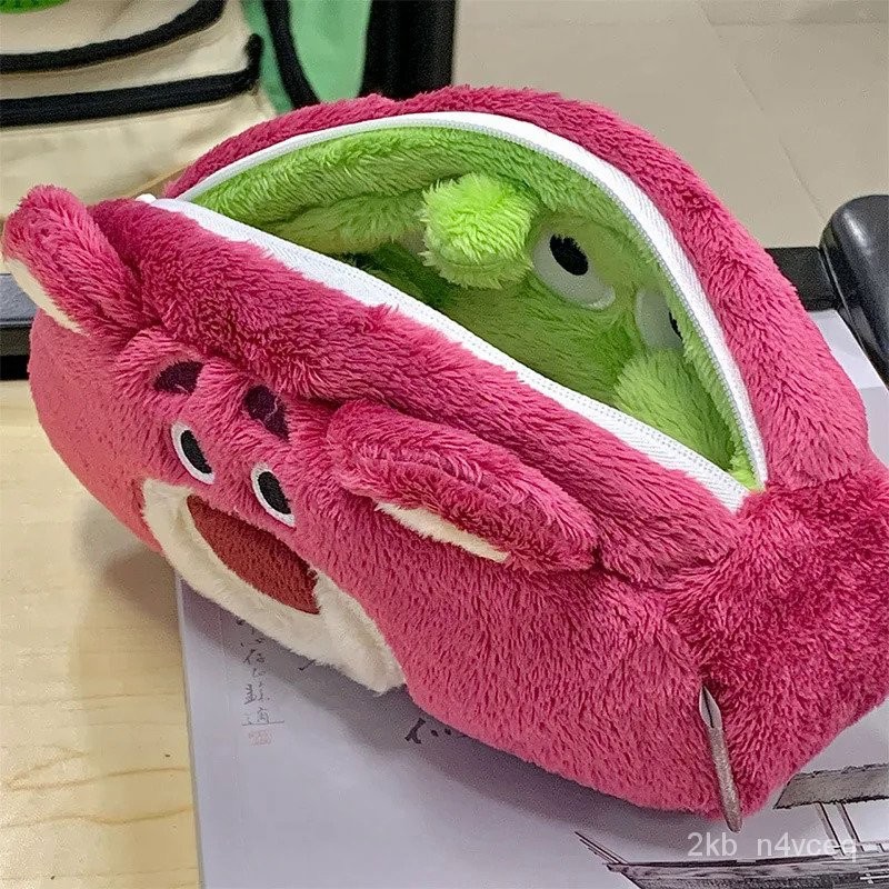 

Disney Plush Double-sided Pencil Case Cartoon Lotso Alien Large Capacity Student Stationery Bag Pen Box School Supplies Prize F0NC