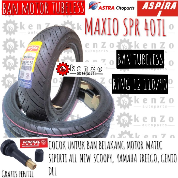 Jona Ban Belakang Scoopy Donat Aspira Maxio Spr40 110/90 Ring 12 Tubeless