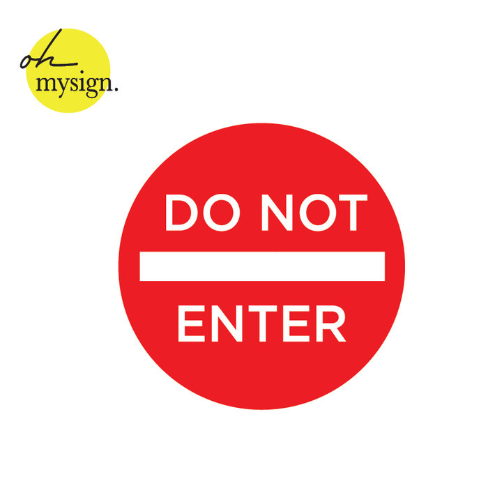 

Promo Sign Acrylic Printed Do Not Enter | Sign Board Acrylic Tidak Timbul Keren