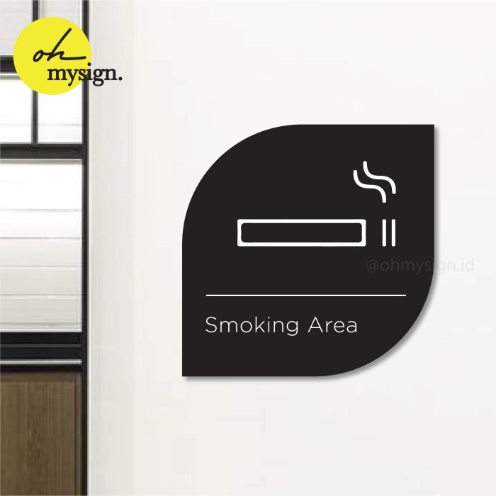 

Grosir Sign Akrilik Sign Board Acrylic Rounded - Smoking Area - 10x10 Dasar Hitam Keren