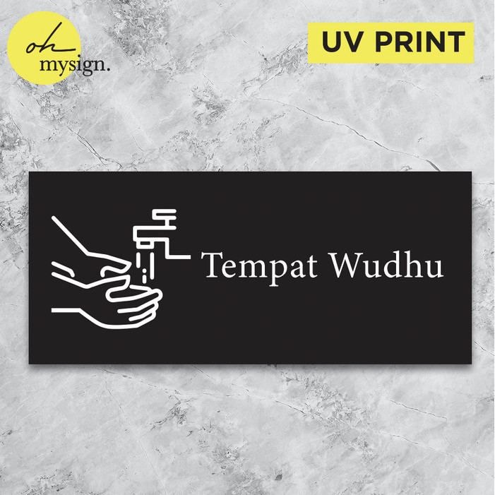 

Murah SIGN AKRILIK TEMPAT WUDHU | SIGN BOARD ACRYLIC | SIGN PRINTED - Dasar Hitam Elegan