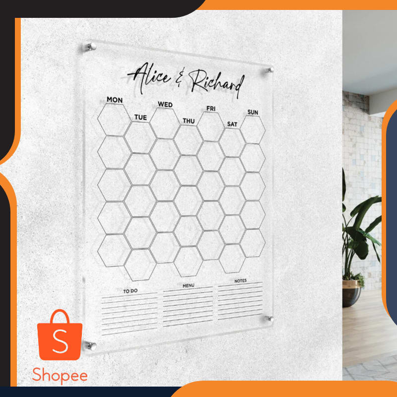 

Grosir Daily Planner Akrilik Weekly Planner | Wall Planner Acrylic Bee - 21x30 Elegan