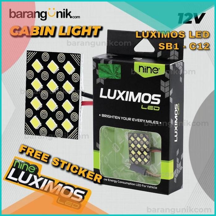 LAMPU LED KABIN PLAFON  MOBIL SB1 C12 TITIK NINE LUXIMOS LED TERANG 1