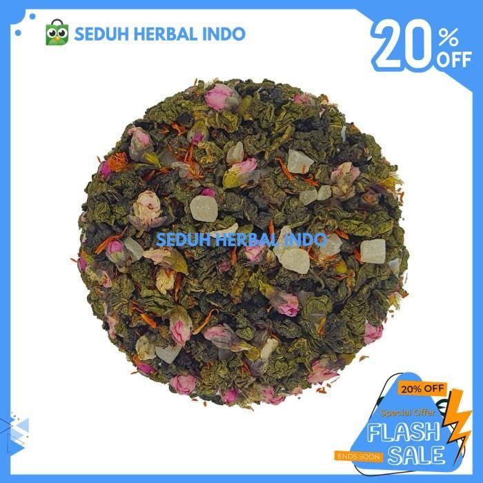 

PEACH DELIGHT TEA BLEND - MILKY OOLONG WITH PEACH AND FLOWERS - 500