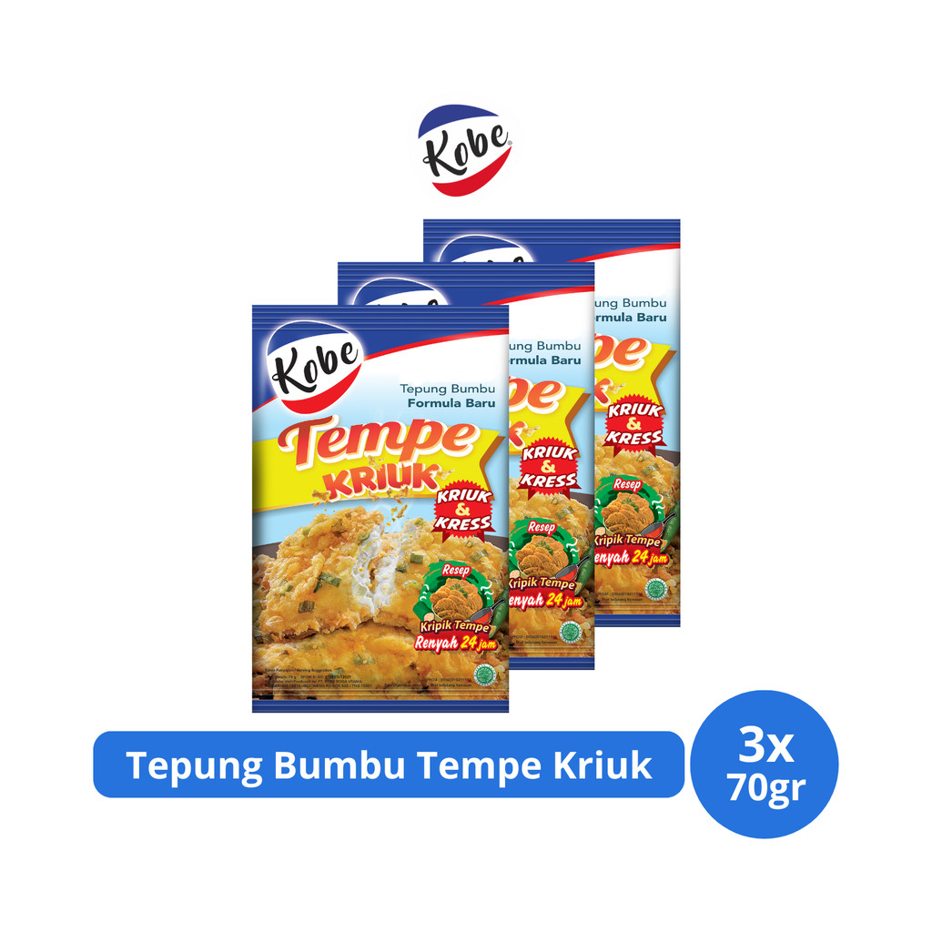 

Kobe Tepung Bumbu Tempe Kriuk 70gr x 3 pcs