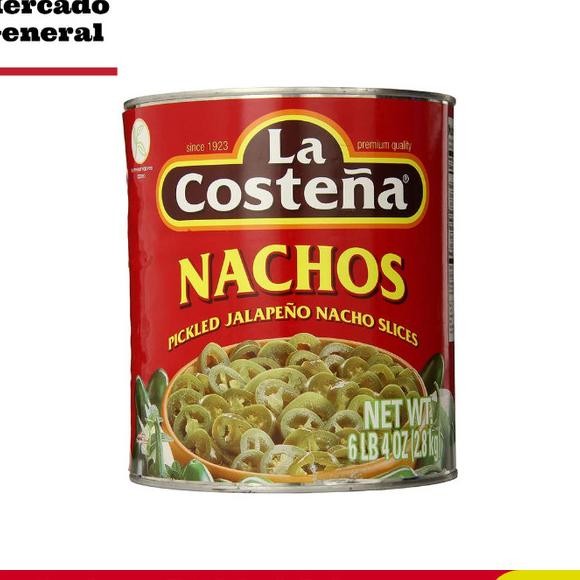 

La Costena Piled Jalapeno Nacho Slices - 2.8kg can, Rp. 96/gr