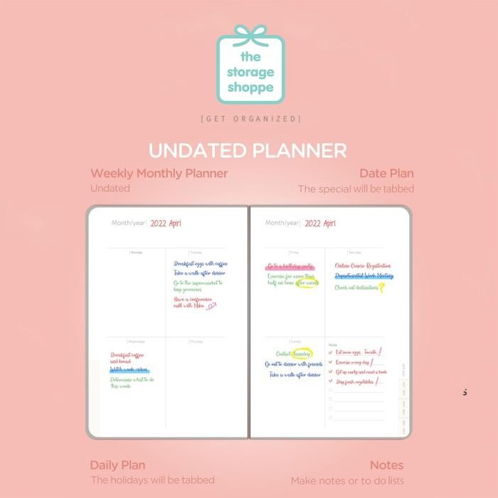 

Undated Planner / Agenda / Diary / Personal Journal