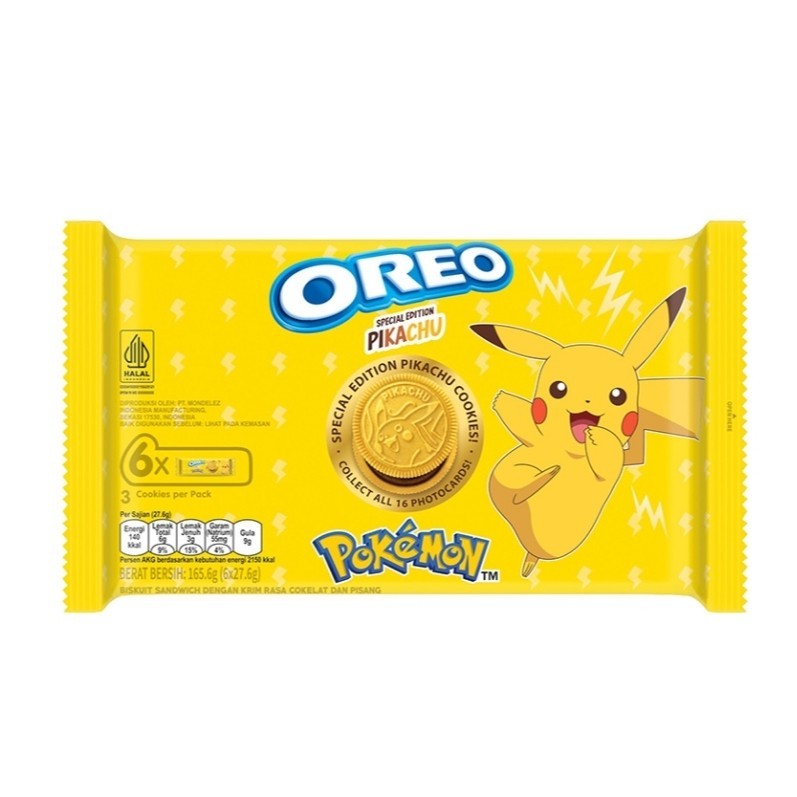 

OREO POKEMON Biskuit Sandwich Chocolate & Banana Cream 6 x 27,6 g