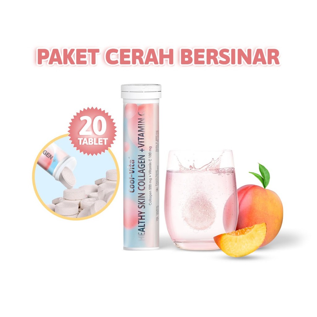 [HARGA SPESIAL LIVE - 20 Tablet] Coolvita Beauty Collagen Healthy Effervescent Pencerah Kulit Untuk 