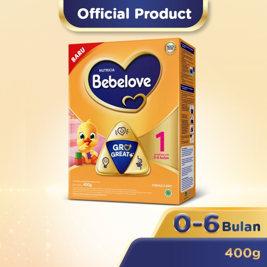 Bebelove 1 Susu Formula Bayi Bubuk 0-6 Bulan 350gr / Bebelove 1 Susu Formula Bayi Bubuk 0-6 Bulan 62