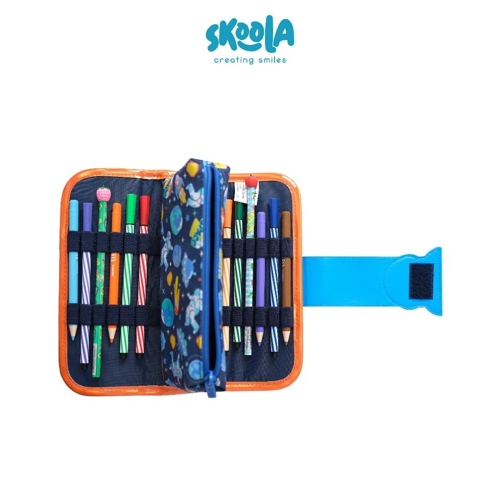 

SPECIAL Skoola Tempat Pensil Lipat 3 Pencil Case Threefold Anak Laki - Laki Lucu Dinosaurus Astronot - Pensy ukd-
