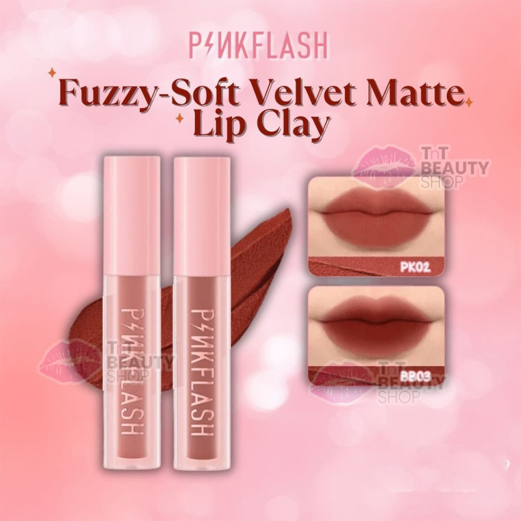 PinkFlash Fuzzy-Soft Velvet Matte Lip Clay Lightweight Lipstick Warna