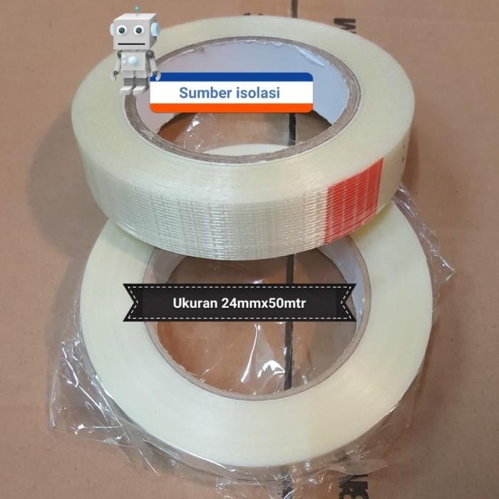 

Isolasi Serat Filament Tape Lakban Serat Ukuran 24Mm X50M