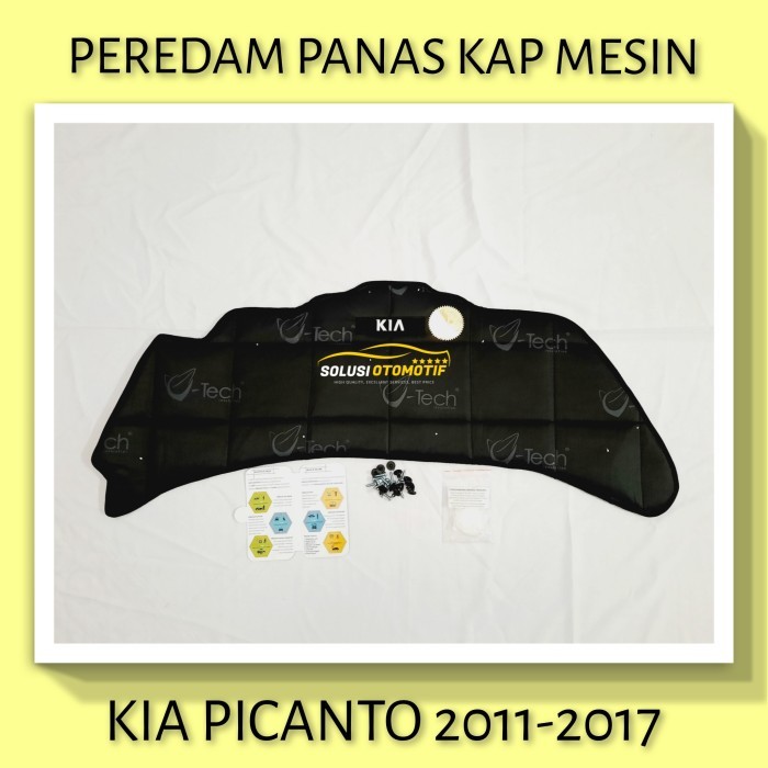 KIA PICANTO 2011-2017 PEREDAM PANAS KAP MESIN MOBIL VTECH + KLIP
