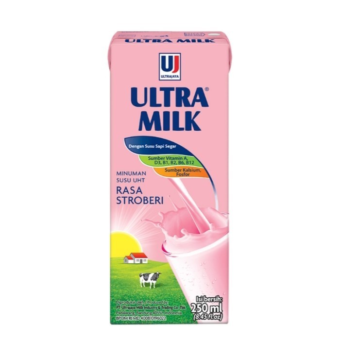 

ULTRA MILK Susu UHT Stroberi 250 ml