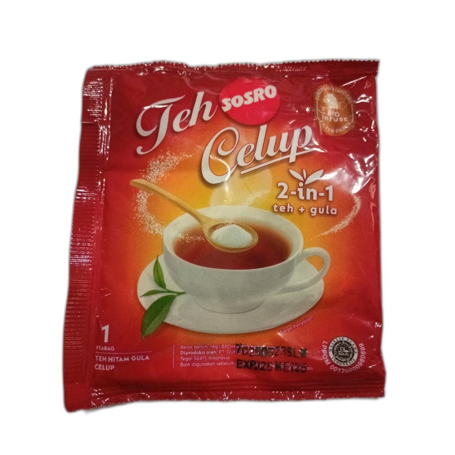 

Teh Sosro Celup 2 IN 1 Teh + Gula 18 g