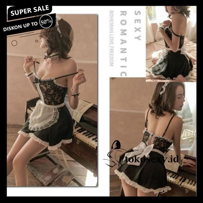 SEXY LINGERIE COSPLAY BIG SIZE MAID COSPLAY HALLOWEEN SERAGAM A DIJAMIN GRATIS ONGKIR