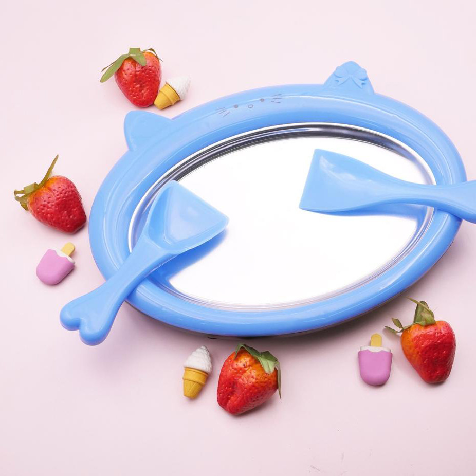 Wadah Pembuat Es Krim dan Yogurt Fried Ice Maker Cream Roll-Ice Cream Maker