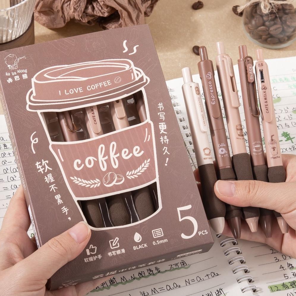 

df-8 [MILOLI] 5pcs PEN IN BOX 0,5mm Retractable Cute Pen Black Ink Pena Cair Stationary - D0054 Murah