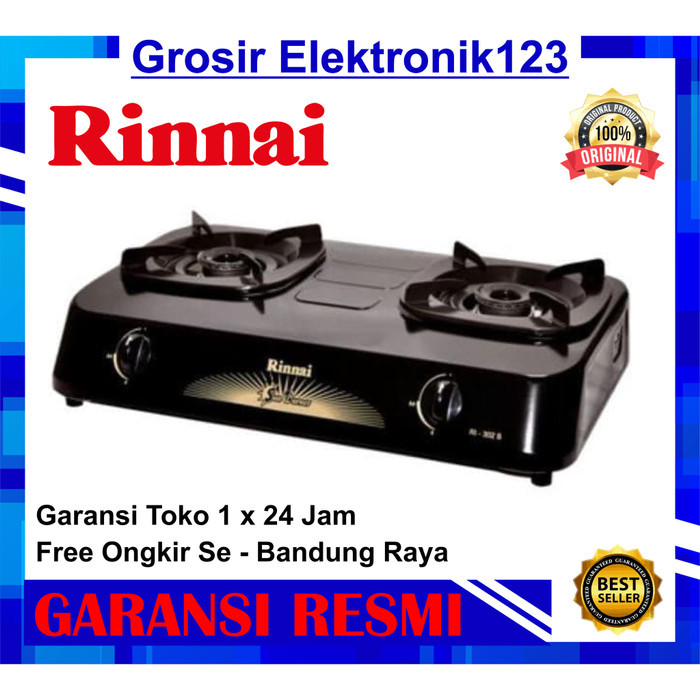 PROMO KOMPOR GAS RINNAI RI-302 KOMPOR 2 TUNGKU