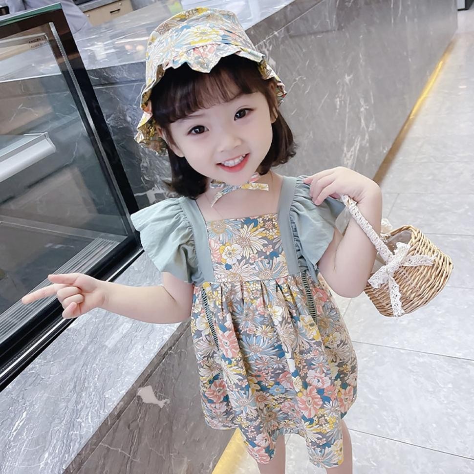 Termurah Diskon 9.9 Zahra Dress Baju Anak Perempuan Alula Floral / Dress Kids Umur 6 Bulan - 3 Tahun