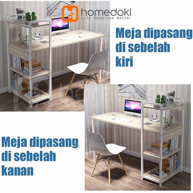 Homedoki Meja Belajar Minimalis/Meja Gaming Minimalis/Meja Komputer Minimalis/Meja Belajar Aesthetic